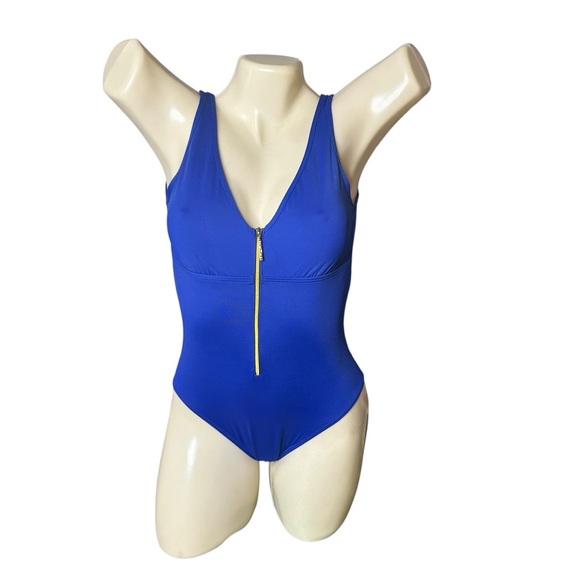 5 for $40 
Lauren Ralph Lauren Royal Blue One Piece Swimwear w/ Gold Zipper sz 6 - Picture 1 of 11